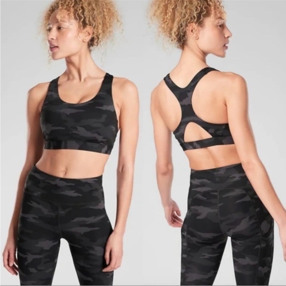 Athleta Ultimate Super Sonic Camo Print Sports Bra - A-C